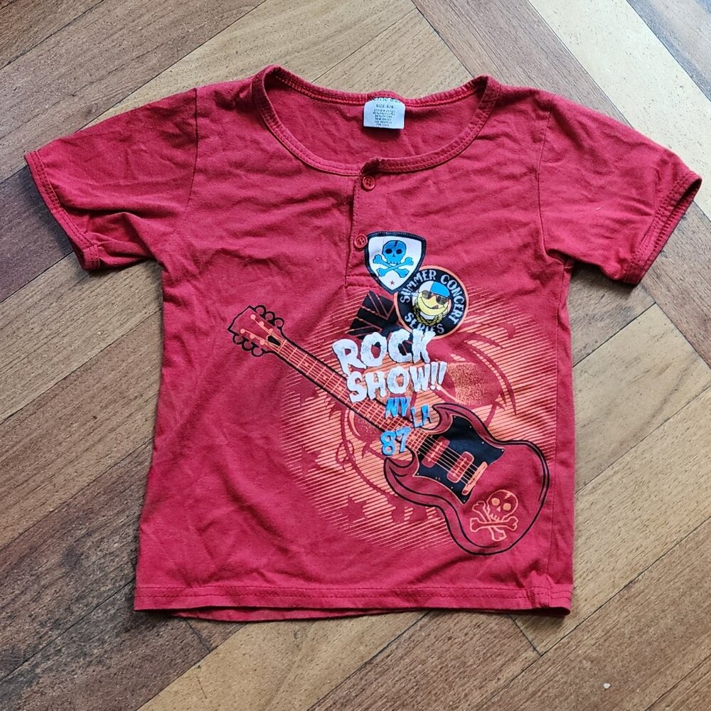 Toddler Rock Show Concert Series Red T-Shirt Size 5/6